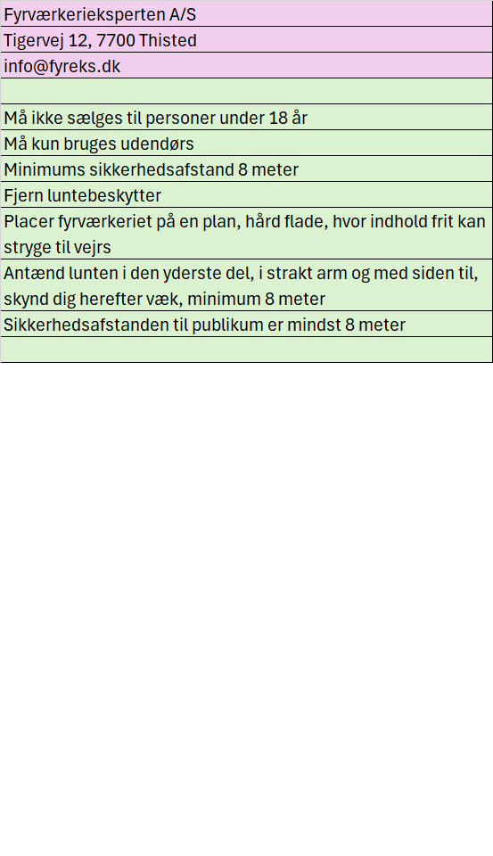 Joker fontænesortiment 6 stk